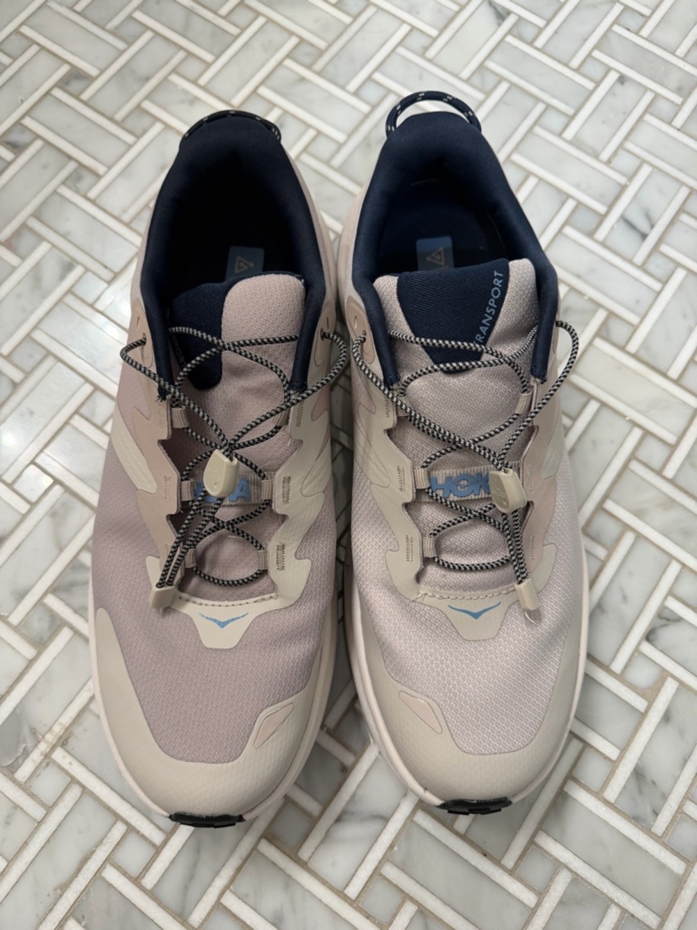 Hoka Men’s Sneakers — Beige and Navy